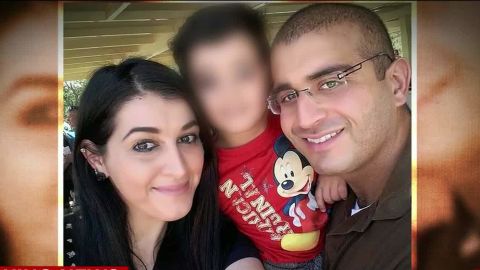 Orlando nightclub shooter Omar Mir Seddique Mateen poses with his wife, Noor Salman, in a family photo posted online.