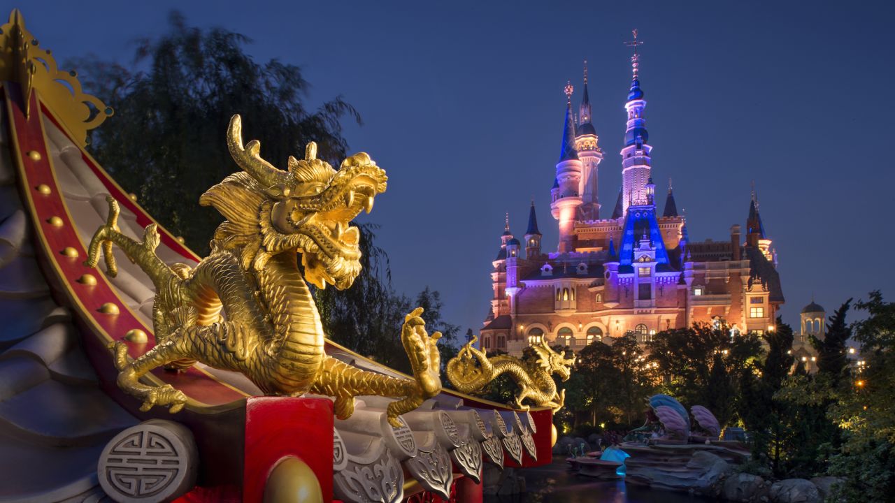 This golden dragon is found in the  Voyage to the Crystal Grotto ride's "Mulan" scene. 