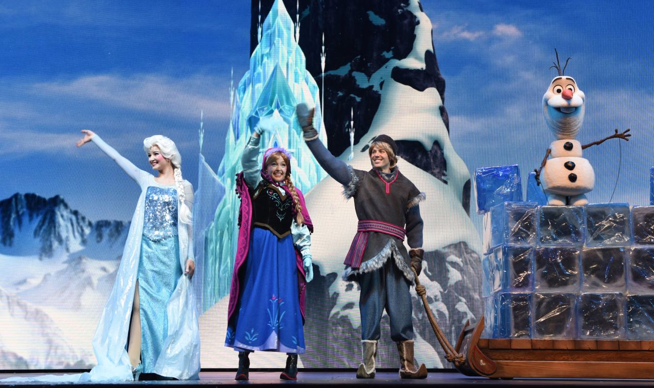 Let it go? You wish. The park's Evergreen Playhouse offers live "Frozen" performances. 
