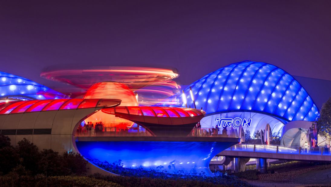 Shanghai Disneyland's futuristic Tomorrowland features five different attractions. 
