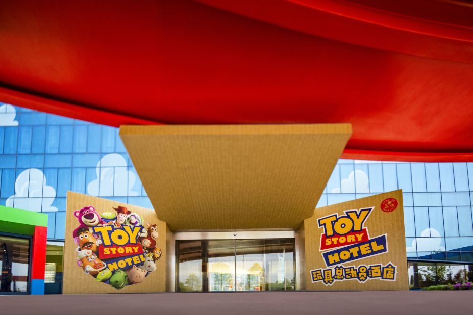 The Toy Story Hotel is made up of 800 themed rooms and plenty of elements from the films. 