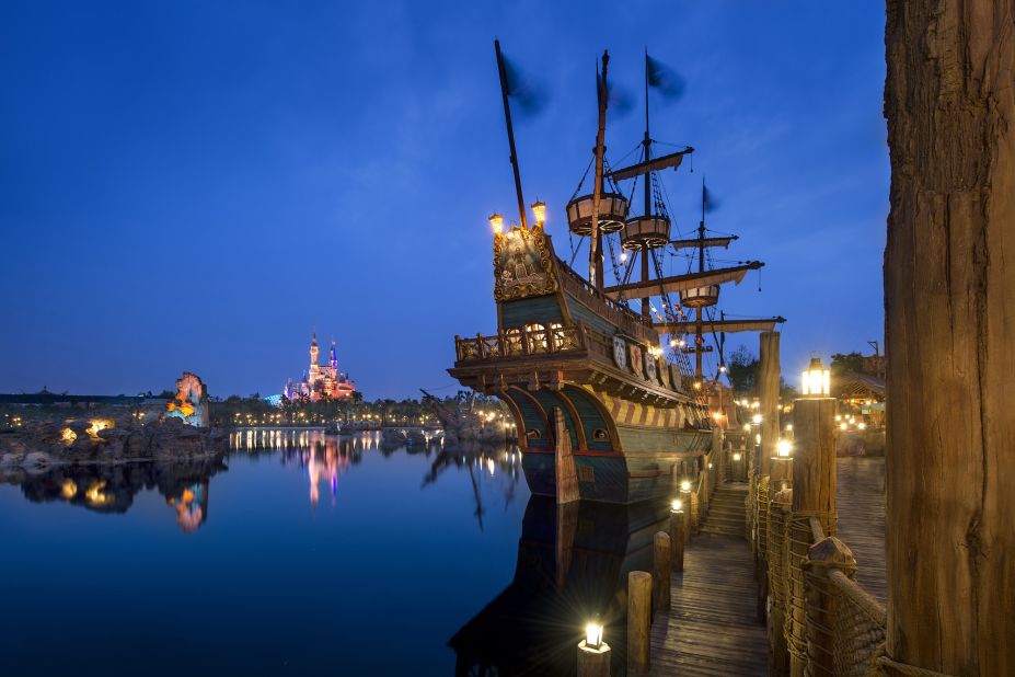 Located inside Disneyland, Treasure Cove features four attractions, including the Pirates of the Caribbean ride. 
