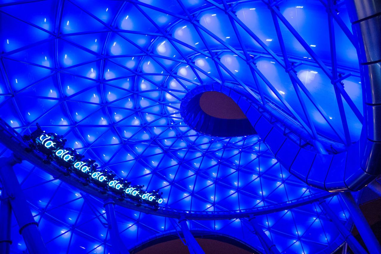 TRON Lightcycle Power Run coaster.