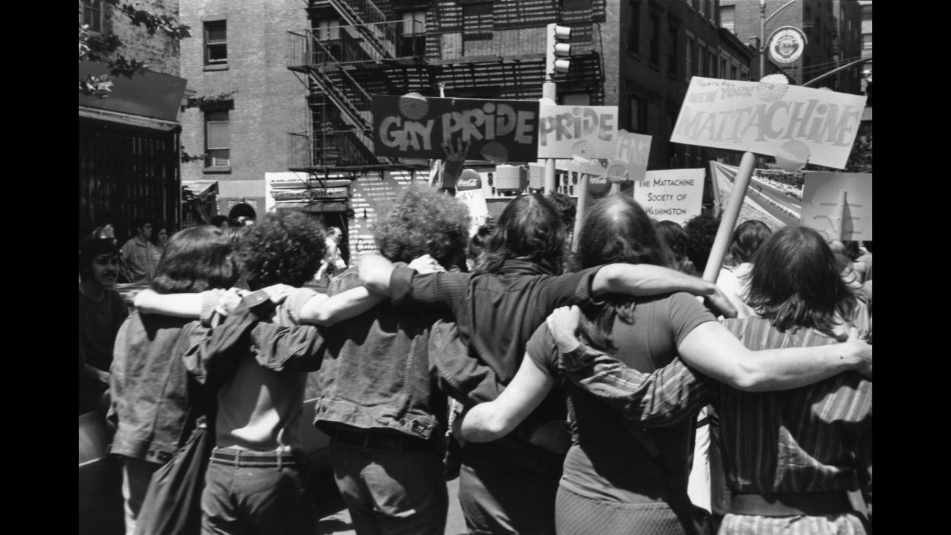 The parade was called Christopher Street Liberation Day. The Stonewall Inn is on Christopher Street. The riots at the gay bar and the protests that followed were a turning point for LGBT rights in the United States.