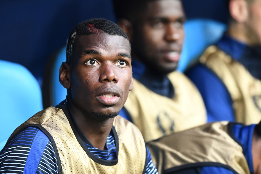 Paul Pogba started on the bench after being dropped by France coach Didier Deschamps.