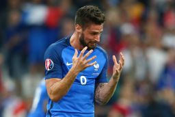 Olivier Giroud endured a frustrating night for France.