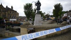 Police tape covers the area in Birstall where Labour MP Jo Cox was shot on June 16, 2016.Campaigning for Britain's EU referendum next week was suspended on Thursday following news a leading MP with the "Remain" camp was in a critical condition after being shot.Jo Cox, a 41-year-old mother-of-two from the opposition Labour Party, was left bleeding on the pavement after the incident in the town of Birstall in northern England, according to witnesses quoted by local media. / AFP / OLI SCARFF        (Photo credit should read OLI SCARFF/AFP/Getty Images)