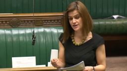 A video grab taken from footage broadcast by the UK parliamentary recording unit (PRU) on June 16, 2016 Labour party member of parliament Jo Cox speaks during a session in the House of Commons in central London on March 21, 2016.
British lawmaker Jo Cox has been shot and injured in her constituency in northern England, media reported on June 16. Jo Cox, 41, a mother of two, was left bleeding on the pavement after the incident in Birstall in Yorkshire, the Press Association cited an eyewitness as saying.
 / AFP PHOTO / PRU / PRU / RESTRICTED TO EDITORIAL USE - MANDATORY CREDIT " AFP PHOTO / PRU " - NO MARKETING NO ADVERTISING CAMPAIGNS - NO RESALE - NO DISTRIBUTION TO THIRD PARTIES - 24 HOURS USE - NO ARCHIVES PRU/AFP/Getty Images