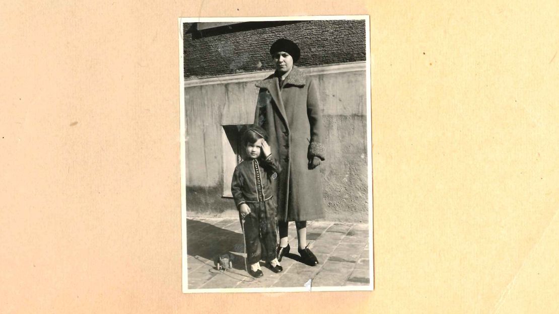 Feuchtwanger first encountered Hitler on a walk with his nanny. Here the boy is on an outing with her.