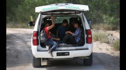 Central American children are transported for processing by the U.S. Border Patrol after they crossed the Rio Grande from Mexico into the United States to seek asylum on April 14, 2016 in Roma, Texas. Border security and immigration, both legal and otherwise, continue to be contentious national issues in the 2016 Presidential campaign. 