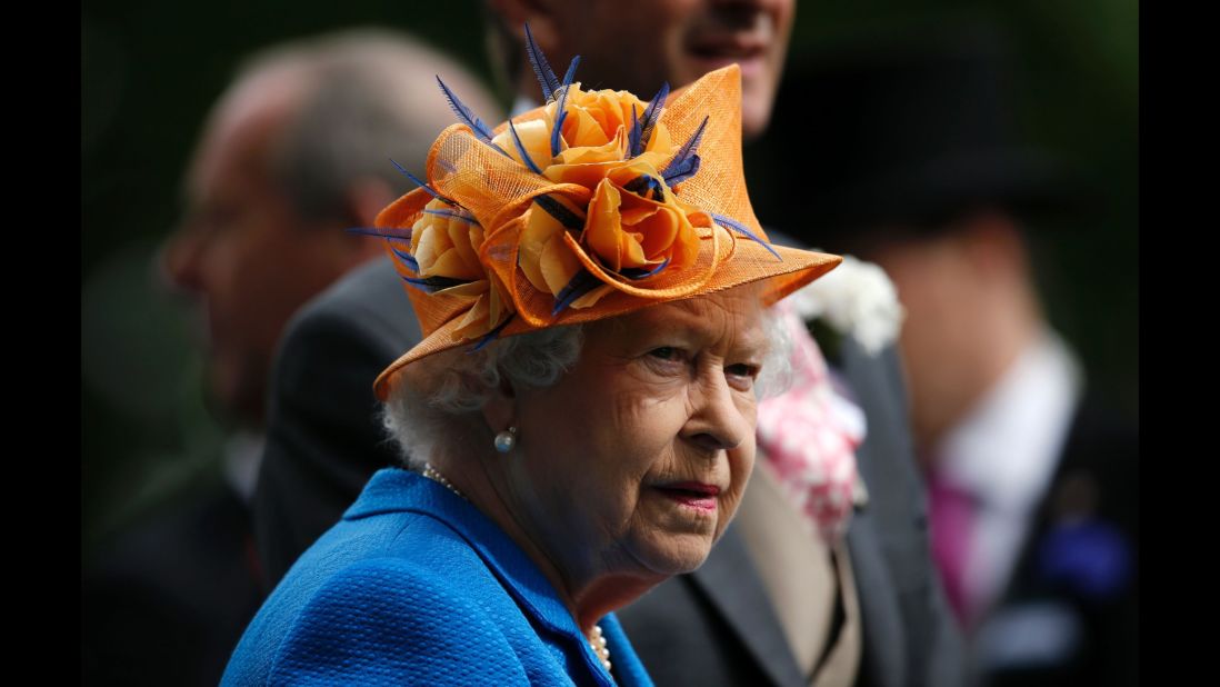 Britain's Queen Elizabeth II looks on during the presentation ceremony for the Gold Cup.