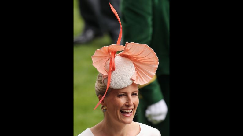Sophie, Countess of Wessex, attends the race. 
