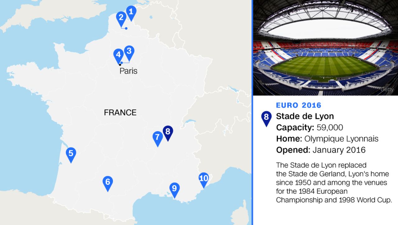 The new home of seven-time French champion Lyon will stage four group games, a last-16 match and a semifinal.