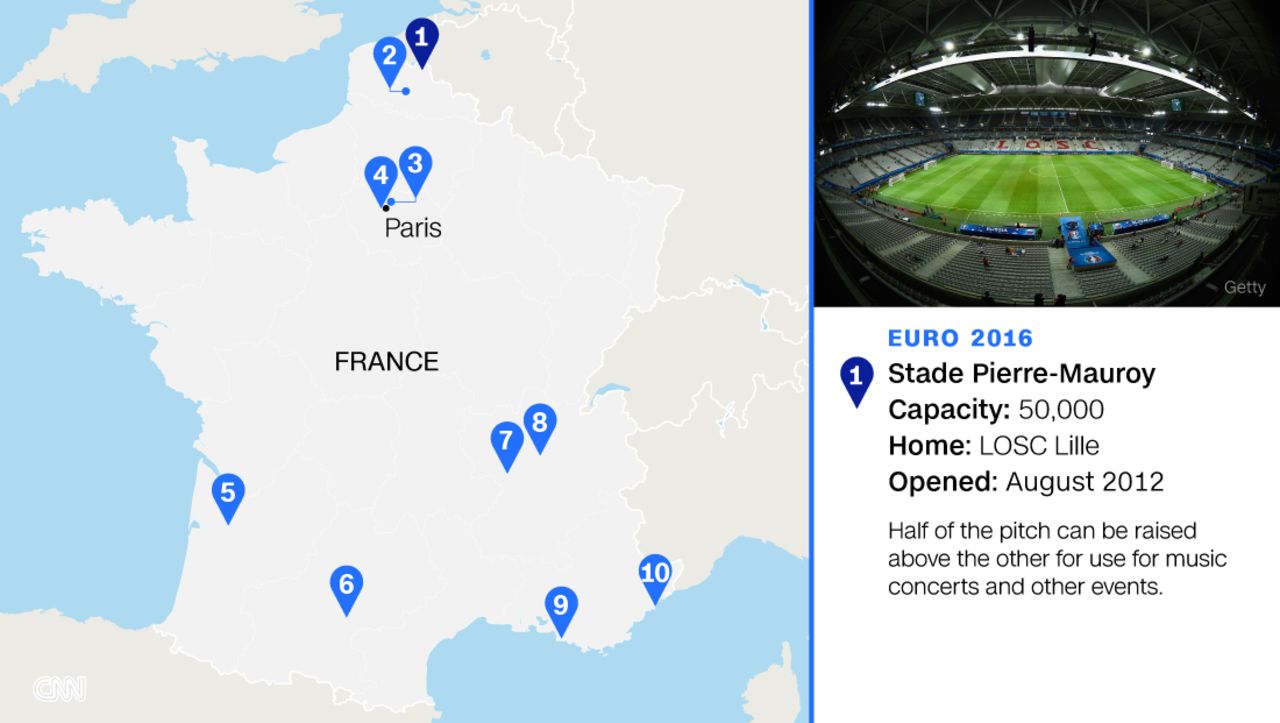 Named after the former French prime minister, who was also a mayor of Lille, the club's multifunctional €300 million ($337 million) new home will stage  four group games, a last-16 match and a quarterfinal.