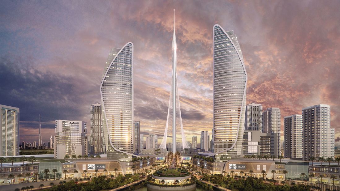 A new mega-tall skyscraper aims to be the tallest in the world, upon completion in 2020. "The Tower" will be built on the Dubai Creek Harbor, a massive new tourism development. The Tower will eclipse the Dubai's Burj Khalifa -- currently the tallest building in the world. <br /><strong>Height: </strong>928m (3,044ft) <br /><strong>Architect: </strong>Santiago Calatrava