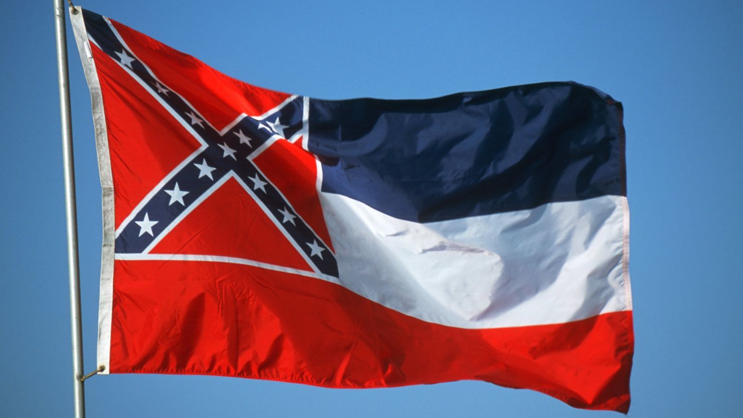 Mississippi's current flag was adopted by the Mississippi Legislature in 1894. 