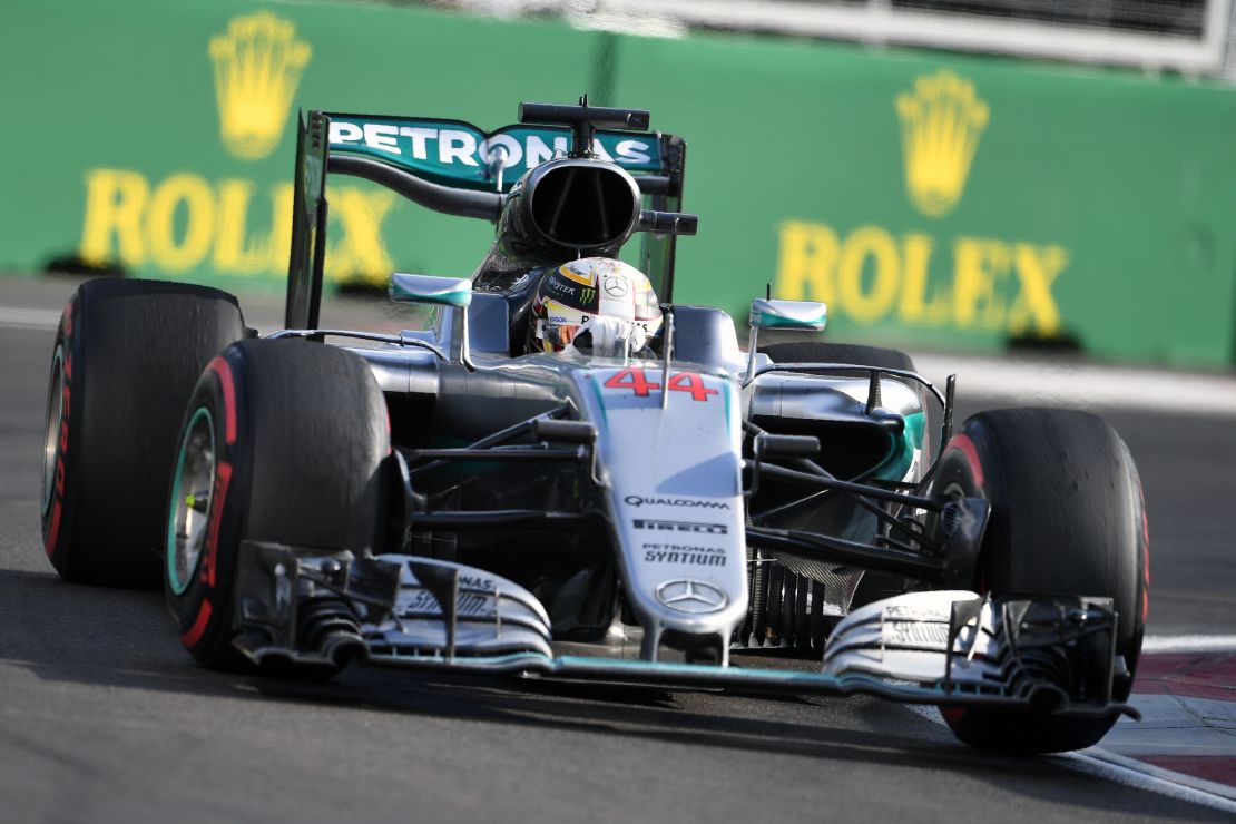 Lewis Hamilton endured a struggle in Baku after starting from 10th on the grid.