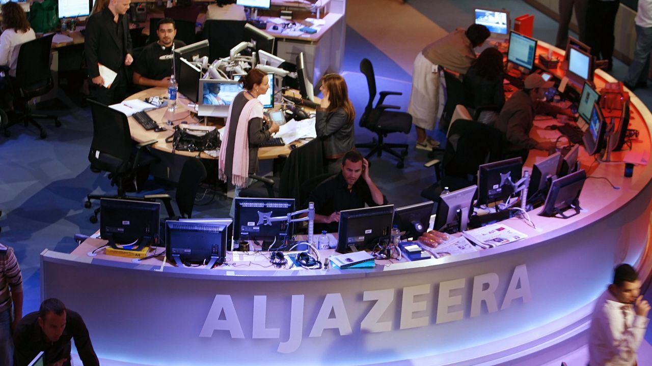 Qatar-based Al-Jazeera's Doha headquarters. 