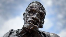 TO GO WITH AFP STORY BY NINA LARSON A picture taken on May 9, 2016 shows a statue of Frankenstein's monster in Geneva. Frankenstein, the story of a scientist who brings to life a cadaver and causes his own downfall, has for two centuries given voice to modern anxiety surrounding science's unrelenting advance. To mark the 200 years since England's Mary Shelley first imagined the ultimate horror story during a visit to a frigid, rain-drenched Switzerland, an exhibit opens in Geneva Friday called 'Frankenstein, Creation of Darkness'. / AFP / FABRICE COFFRINI (Photo credit should read FABRICE COFFRINI/AFP/Getty Images)