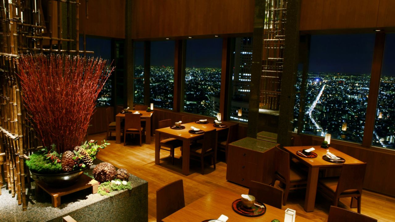 Park Hyatt Tokyo's bar may be more famous, but its fine-dining restaurant shares the same great views.
