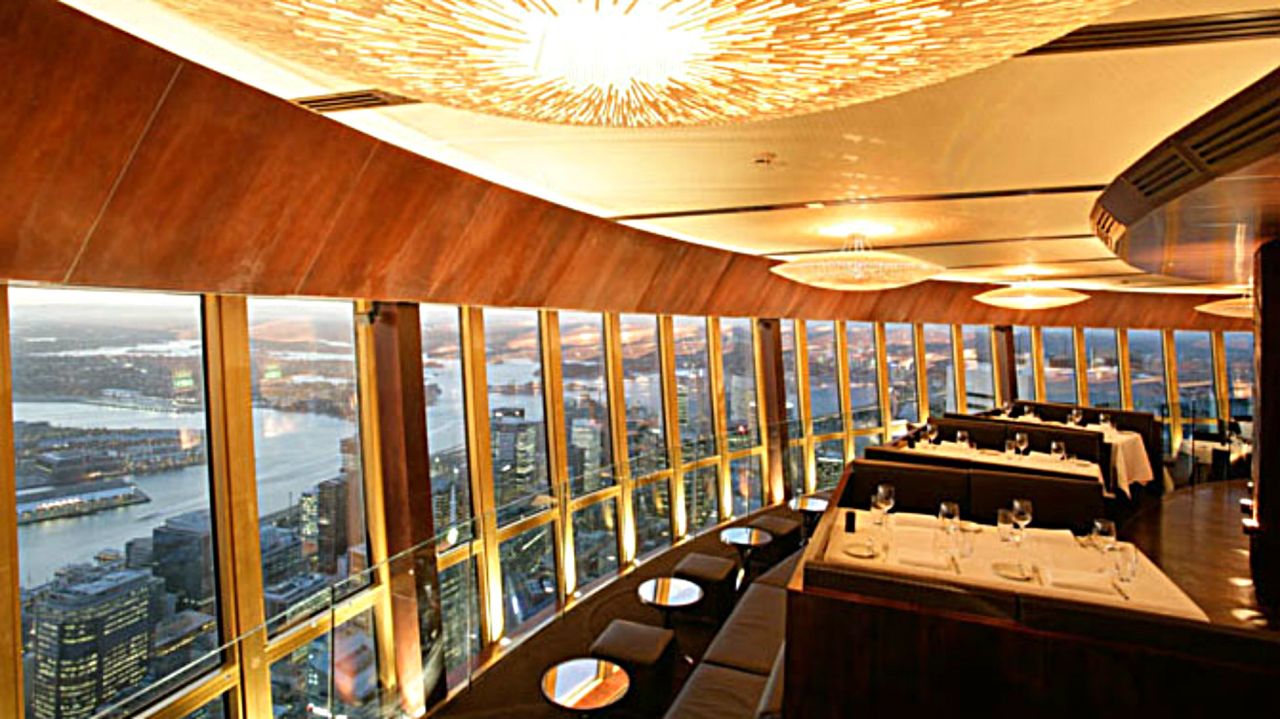 360 Bar and Dining's rotating restaurant has a focus on contemporary Australian cooking and ingredients, like blue mussels, Sydney rock oysters and Queensland kobe beef.