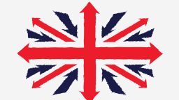 Brexit Union Jack in or out flag