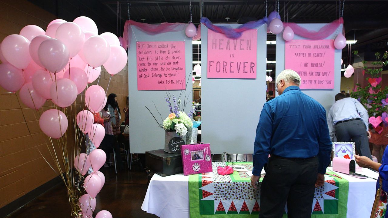 Instead of a funeral, friends and family were greeted to a "tea party" -- something Julianna loved -- in celebration of her life.