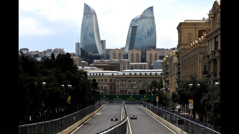 Formula One practice is held in Baku, Azerbaijan, on Friday, June 17.