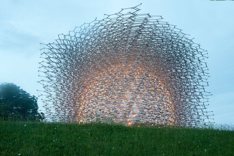 Originally commissioned and designed for the UK pavilion at the 2015 Milan Expo, Wolfgang Buttress' "Hive" is a light and sound installation <a href="http://edition.cnn.com/2016/06/20/arts/the-hive-wolfgang-buttress/index.html">controlled by bees</a>. 