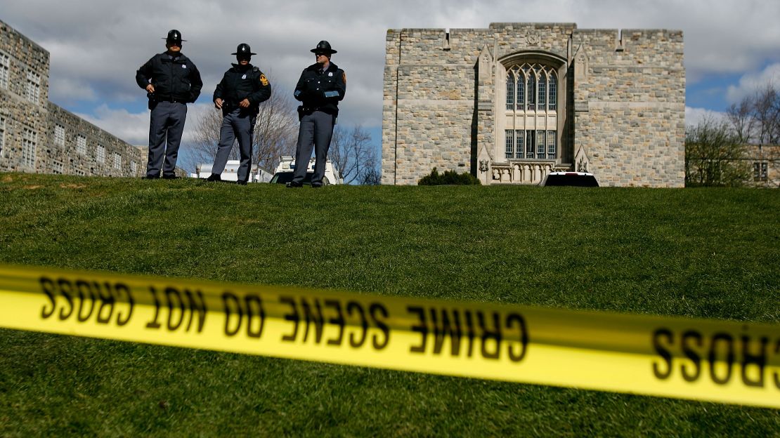 The Virginia Tech campus in Blacksburg, after a 23-year-old student went on a shooting spree.