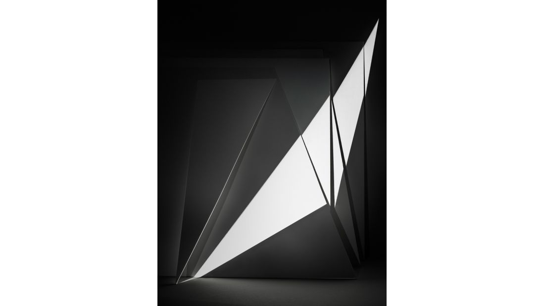 Mexican artist Fabiola Menchelli manipulates light and architecture, using unconventional techniques and multiple exposures to craft her geometric monochrome photographs.<br /><br />Pictured: "Balancing Light" (2013)