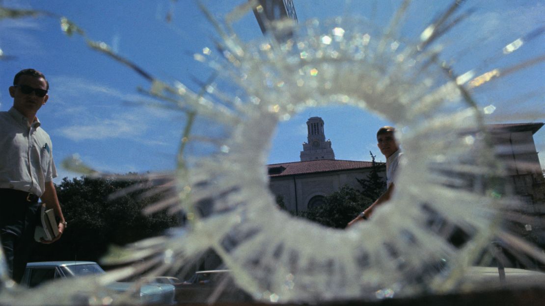 At the University of Texas in Austin, a 25-year-old killed 16 people and wounded at least 30 more after killing his mother and wife earlier in the day.