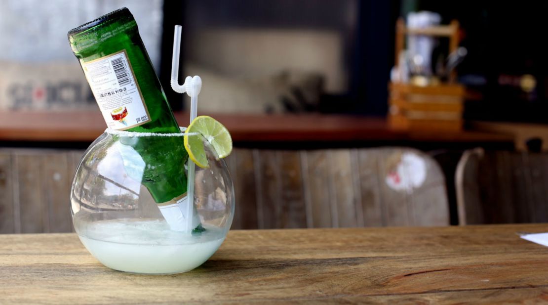 Bottoms up: Beer and margarita cocktails at Colaba Social.