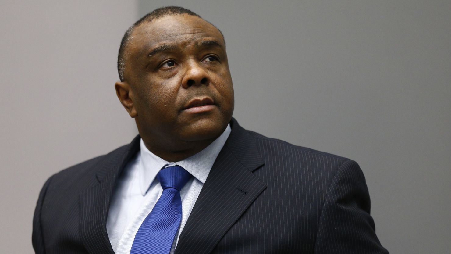 Jean-Pierre Bemba in the courtroom of the International Criminal Court (ICC) in The Hague. 

