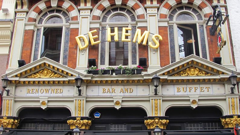 A slice of the Netherlands in, confusingly, Chinatown, <a href="http://www.nicholsonspubs.co.uk/restaurants/london/dehemsdutchcafebarsoholondon" target="_blank" target="_blank">De Hems</a> serves Dutch beer and food including fried cheese parcels.