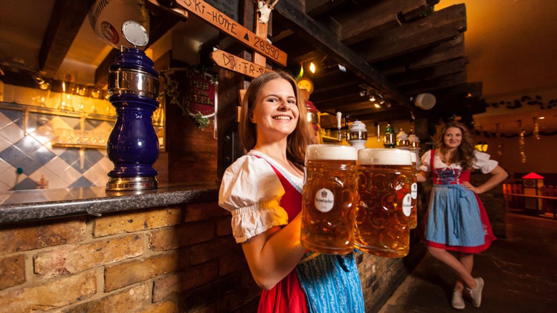 Bavarian Beerhouse: Sausages and steins.