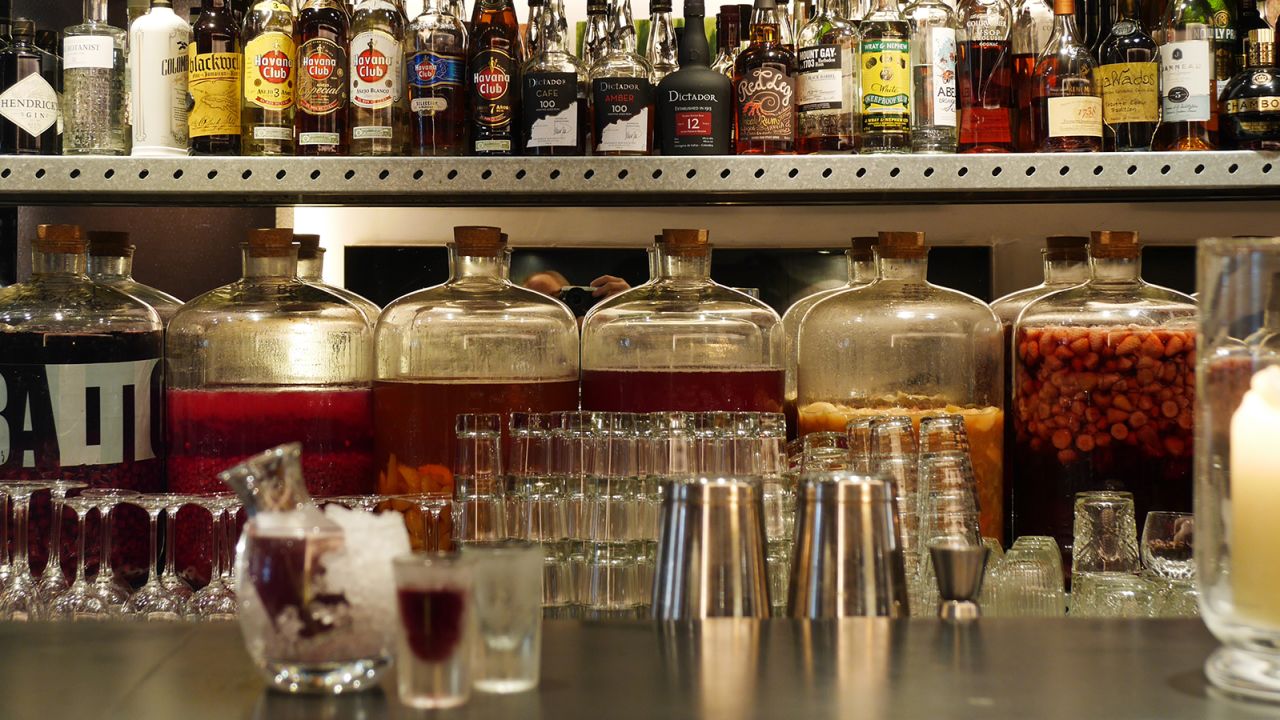 Baltic Bar & Restaurant: Vodka galore.