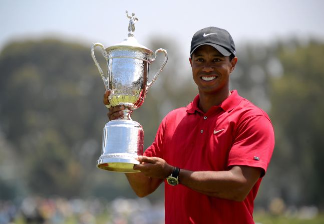 Woods won the the U.S. Open  in 2008 -- his last major victory to date. He missed tournament in July 2011, <a href="index.php?page=&url=http%3A%2F%2Fedition.cnn.com%2F2011%2FSPORT%2Fgolf%2F06%2F07%2Fgolf.tiger.usopen.injury%2Findex.html">citing knee and Achilles tendon injuries</a>. 