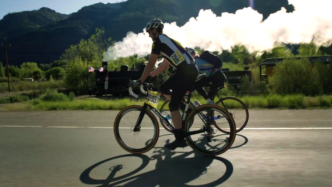 While most riders leave at the same time as the train, about 30 minutes into the race, their paths diverge. Riders go over the mountains and the  train stays down in the Animas River gorge, meeting again in Silverton.