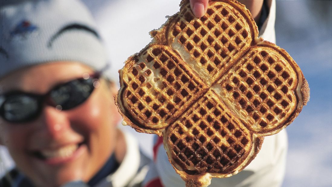 Norwegian's soft heart-shaped waffles are often eaten with brunost, a goat's cheese made from caramelized whey, with a sharp, sweet-savory dulce de leche taste. 
