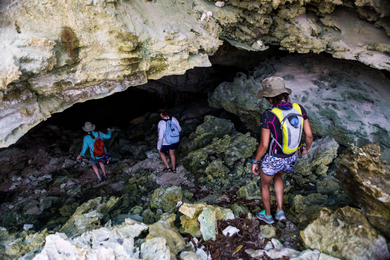 Great Guana Cay is the home to Oven Rock Cave, a 984 foot-long (300-meter) cave with a maximum depth of 72 feet (22 meters). It houses a variety of shrimp, copepods and amphipods in a tidal anchialine lake. 
