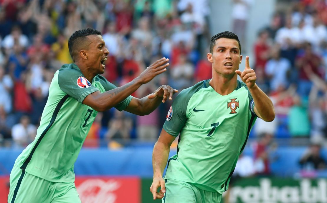 Cristiano Ronaldo became the first man to score at four European Championship finals with his two goals in the 3-3 draw with Hungary.