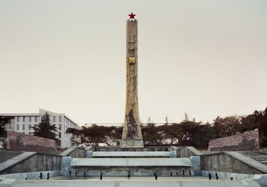 The Tigrachin monument, built in 1984, in Addis Ababa, Ethiopia (photograph: Che Onejoon).