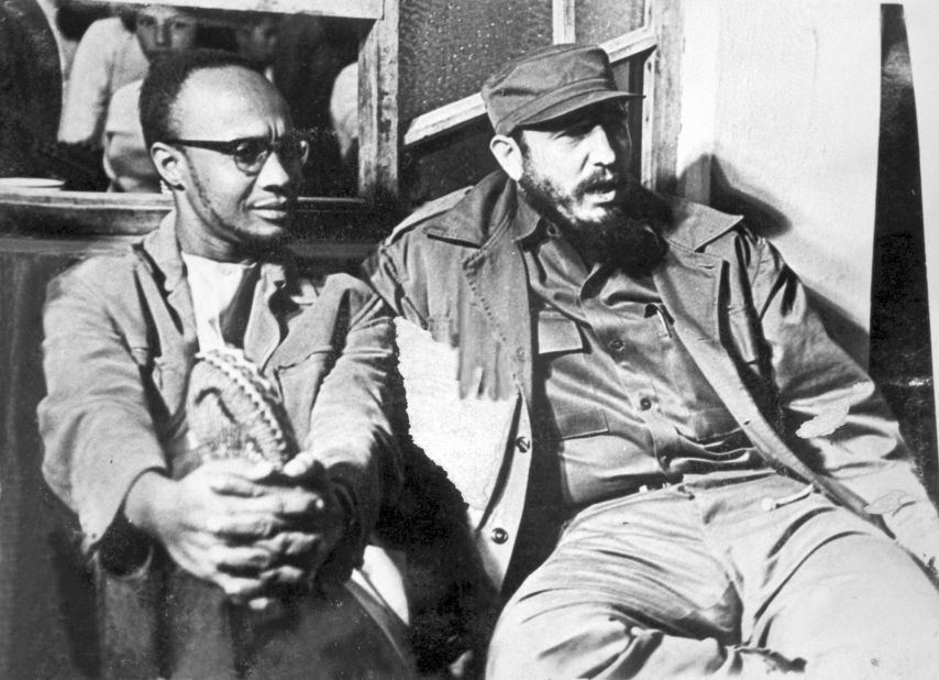 During the Cold War, leaders of African resistance movements met with communist leaders. Amílcar Lopes Cabral, leader of the independence movement in Guinea-Bissau, meets with Castro in Havana, Cuba, during the Tricontinental Conference, 1966.
