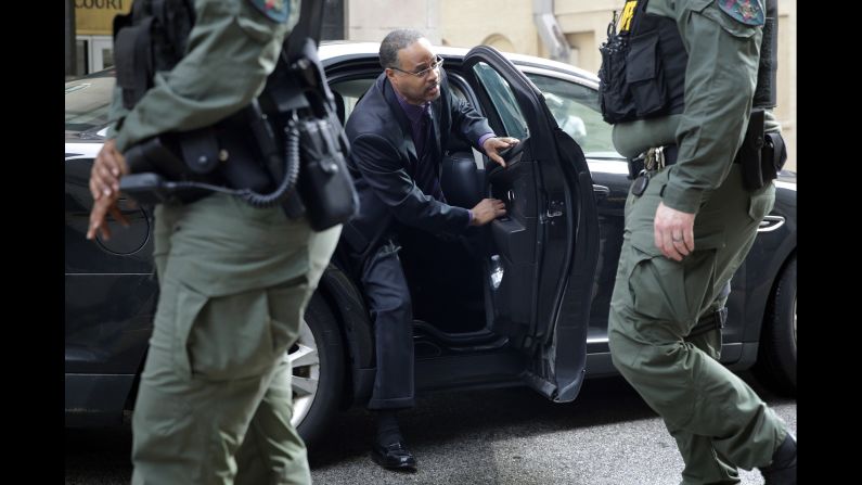Caesar Goodson, one of the six police officers charged in the Freddie Gray case, arrives at a courthouse in Baltimore on Thursday, June 23. Goodson, who drove the police van in which Gray was fatally injured last year, <a href="http://www.cnn.com/2016/06/23/us/baltimore-goodson-verdict-freddie-gray/index.html" target="_blank">was found not guilty</a> on all charges.