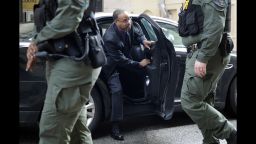 Officer Caesar Goodson, one of six Baltimore city police officers charged in connection to the death of Freddie Gray, arrives at a courthouse before receiving a verdict in his trial in Baltimore, Thursday, June 23, 2016.