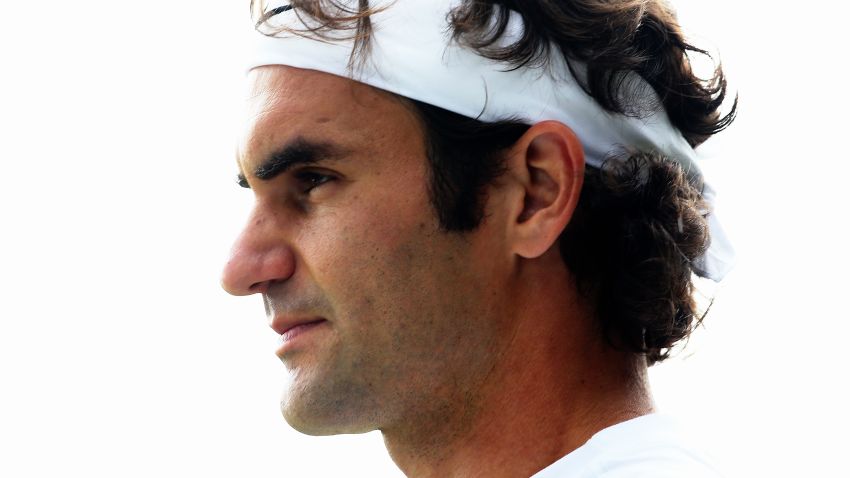 LONDON, ENGLAND - JULY 05: Roger Federer of Switzerland during a practice session on day twelve of the Wimbledon Lawn Tennis Championships at the All England Lawn Tennis and Croquet Club on July 5, 2014 in London, England. (Photo by Jan Kruger/Getty Images)
