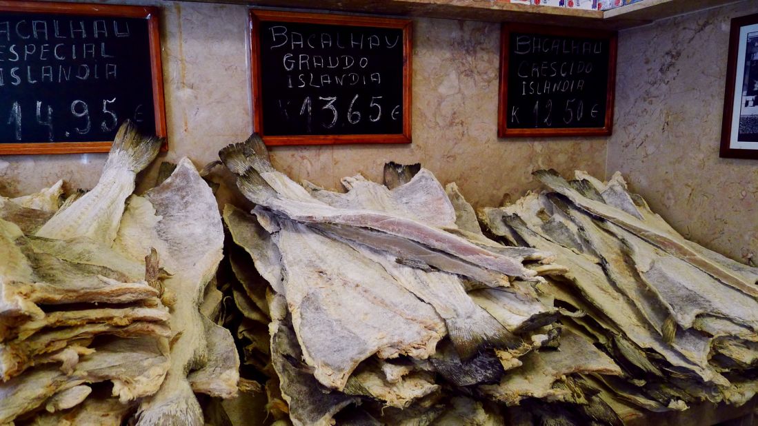 Dried and salted cod, or bacalhau in Portuguese, is one of the nation's most popular fish dishes. 