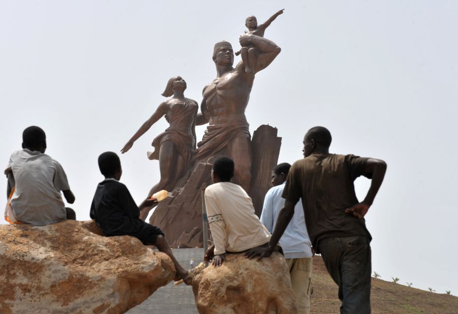 The African Renaissance Monument in Dakar, Senegal, stands 164 feet high -- 13 feet taller than the Statue of Liberty. Inaugurated in 2010, it depicts a man, woman and child in the socialist realism style.