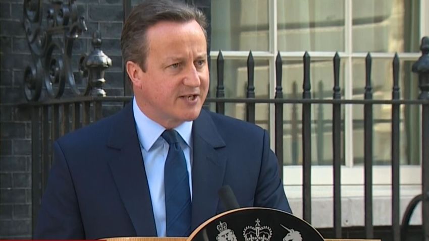 David Cameron speaks outside 10 Downing Street after Britain voted for a "Brexit" from the European Union.